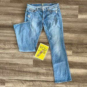 7 For All Mankind® Bootcut Distressed Jeans